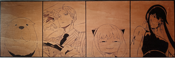 Tableau Pyrogravure Spy X Family