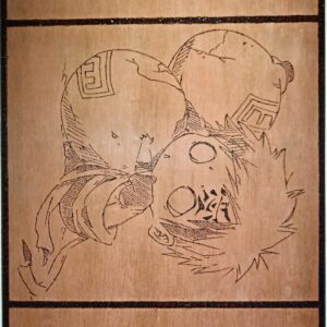 Pyrogravure deKakashi, Gaara, and Yamato version Chibi