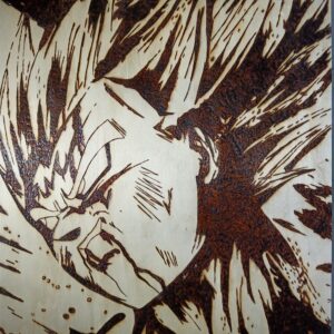 Pyrogravure de Végéta 40x30cm